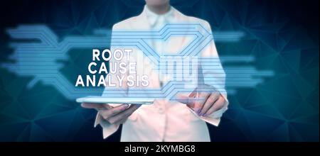 Writing displaying text Root Cause Analysis. Word Written on Method of Problem Solving Identify Fault or Problem Stock Photo