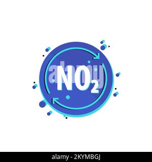 NO2 icon, nitrogen dioxide vector design Stock Vector