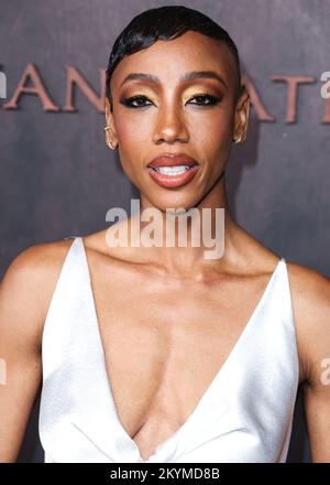 WESTWOOD, LOS ANGELES, CALIFORNIA, USA - NOVEMBER 30: Zimbabwean-Australian actress Charmaine Bingwa arrives at the Los Angeles Premiere Of Apple Original Films' 'Emancipation' held at Regency Village Theatre on November 30, 2022 in Westwood, Los Angeles, California, United States. (Photo by Xavier Collin/Image Press Agency) Stock Photo