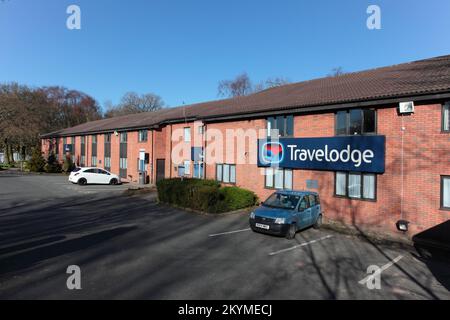 Travelodge Birmingham Hilton Park M6 Southbound, Moto Service Area, M6 Motorway, Essington, Nr. Wolverhampton, WV11 2AT Stock Photo