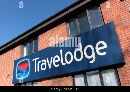 Travelodge Birmingham Hilton Park M6 Southbound, Moto Service Area, M6 Motorway, Essington, Nr. Wolverhampton, WV11 2AT Stock Photo