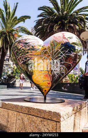 San Francisco, California, USA - August 21,2019 : Heart in Union Square in San Francisco Stock Photo