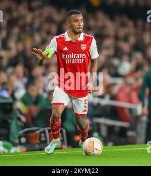 03 Nov 2022 - Arsenal v FC Zurich - UEFA Europa League - Group A - Emirates Stadium   Arsenal's Gabriel Jesus during the match against FC Zurich Picture : Mark Pain / Alamy Stock Photo