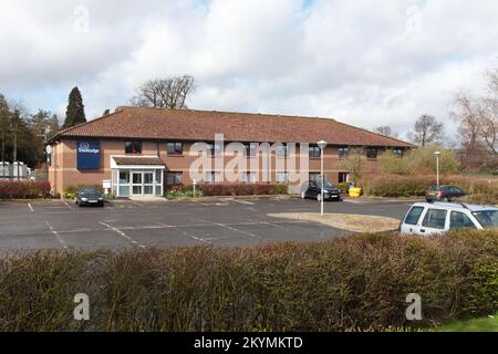 Travelodge Kinross Moto services, M90 Junction 6, Turfhills Tourist Centre, Kinross, KY13 0NQ Stock Photo