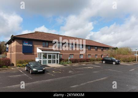 Travelodge Kinross Moto services, M90 Junction 6, Turfhills Tourist Centre, Kinross, KY13 0NQ Stock Photo