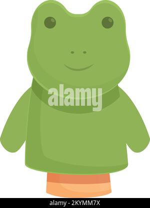 Cute green frog doll icon. Cartoon of cute green frog doll vector icon for  web design isolated on white background Stock Vector Image & Art - Alamy