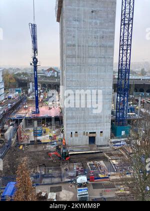 Construction site in Temple Quay area of Bristol, UK Stock Photo