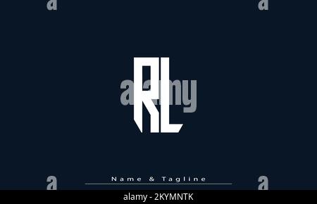Alphabet letters Initials Monogram logo RL , LR Stock Vector