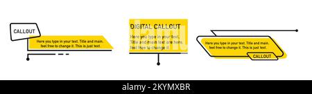 Callouts titles and frame in Sci- Fi style. Abstract hud. Stock Vector