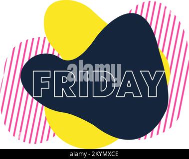 Friday sale tag template Stock Vector