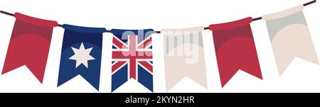 australia garland flags Stock Vector