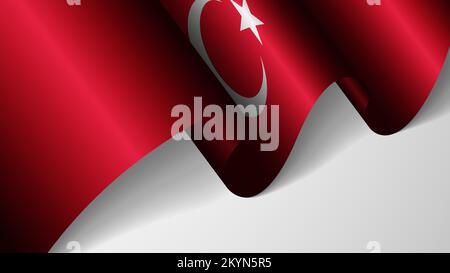 EPS10 Vector Patriotic background with flag of Turkey. An element of impact for the use you want to make of it. Stock Vector
