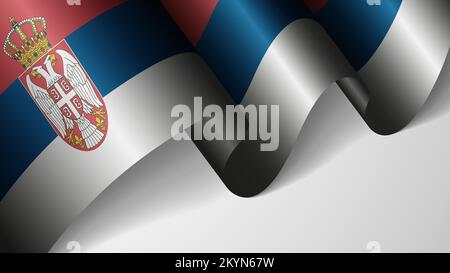 EPS10 Vector Patriotic background with flag of Serbia. An element of impact for the use you want to make of it. Stock Vector