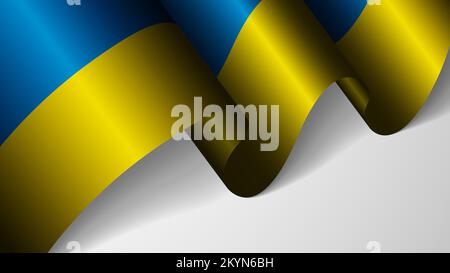EPS10 Vector Patriotic background with flag of Ukraine. An element of impact for the use you want to make of it. Stock Vector