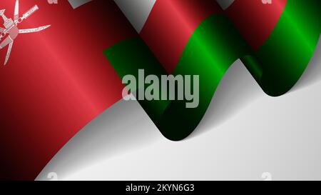 EPS10 Vector Patriotic background with flag of Oman. An element of impact for the use you want to make of it. Stock Vector