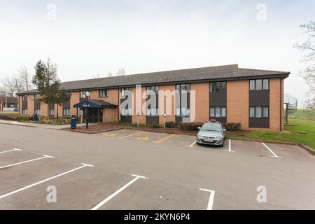 Travelodge Wellingborough Rushden, A45 Eastbound, Rushden, Northamptonshire, NN10 6AP Stock Photo