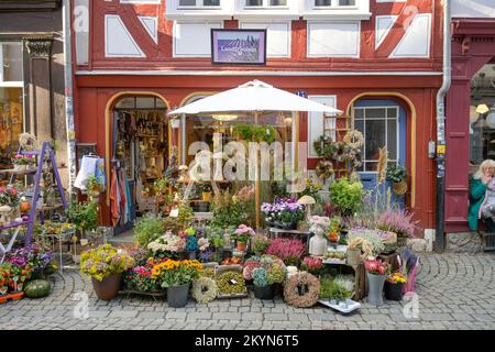 Blumenhandlung, Floristik, Barfüßerstraße, Oberstadt, Altstadt, Marburg, Hessen, Deutschland Stock Photo
