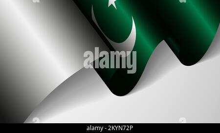 EPS10 Vector Patriotic background with flag of Pakistan. An element of impact for the use you want to make of it. Stock Vector