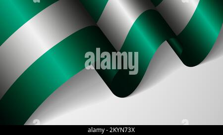 EPS10 Vector Patriotic background with flag of Nigeria. An element of impact for the use you want to make of it. Stock Vector