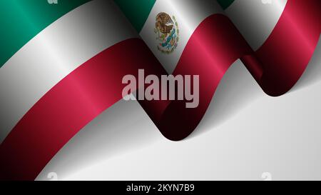 EPS10 Vector Patriotic background with flag of Mexico. An element of impact for the use you want to make of it. Stock Vector
