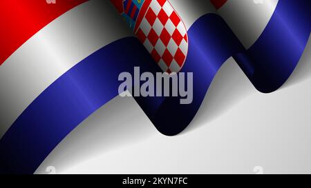 EPS10 Vector Patriotic background with flag of Croatia. An element of impact for the use you want to make of it. Stock Vector