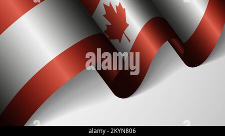EPS10 Vector Patriotic background with flag of Canada. An element of impact for the use you want to make of it. Stock Vector