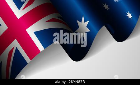 EPS10 Vector Patriotic background with flag of Australia. An element of impact for the use you want to make of it. Stock Vector