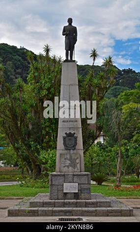 PETROPOLIS, RIO DE JANEIRO, BRAZIL - October 28, 2022: Monument in honor of Julio Koeler, German-Brazilian engineer Stock Photo