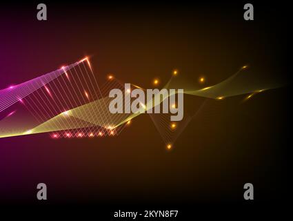 Christmas wave laser light beam technology engineering telecoms network abstract background texture web template graphic design vector illustration Stock Vector