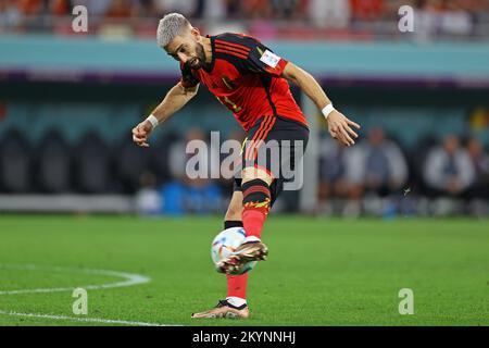 Doha, Qatar. 01st Dec, 2022. Yannick Carrasco of Belgium, during the match between Croatia and Belgium, for the 3rd round of Group F of the FIFA World Cup Qatar 2022, Ahmad Bin Ali Stadium this Thursday 01. 30761 (Heuler Andrey/SPP) Credit: SPP Sport Press Photo. /Alamy Live News Stock Photo