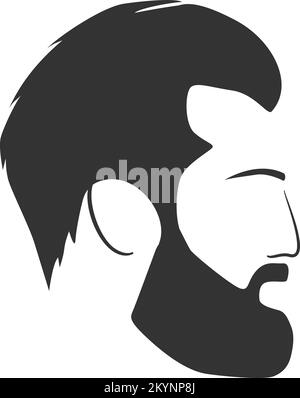 beard silhouette profile