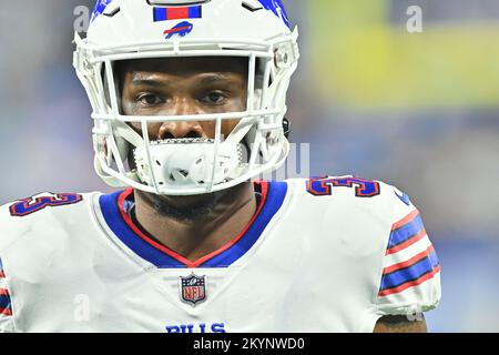 Orchard Park, New York, USA. 9th Oct, 2022. October 9th, 2022 Buffalo Bills  cornerback Siran Neal (33) during pregame at Pittsburgh Steelers vs Buffalo  Bills in Orchard Park, NY at Highmark Stadium.