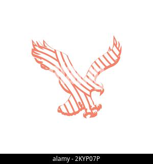 Creative Egle logo vector icon design with white background Stock Vector