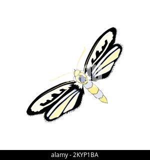 Flying butterfly logo icon design with a circle on a magenta background Stock Vector