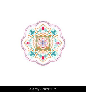 Doodle mandala vector pattern design on a white background Stock Vector