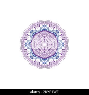 Geometric mandala vector template on a white background Stock Vector
