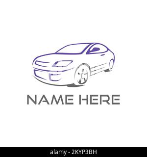Abstract car logo icon with white background Stock Vector
