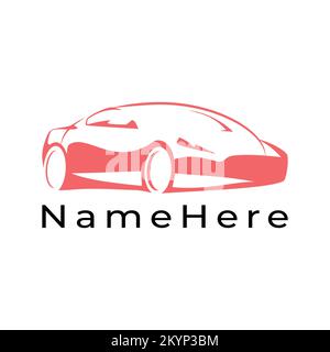 Logotype Auto car design with a white background Stock Vector