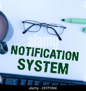 Handwriting text Notification System. Conceptual photo Do not forget to be connected Social networks Stock Photo