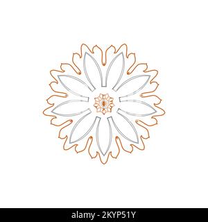 Modern lotus flower logo design concept with a white background Stock Vector
