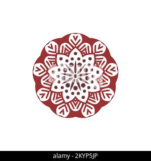 Round mandala template design with a white background Stock Vector