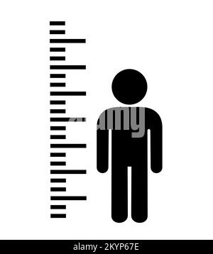 Human Height Measurement Tool in Centimeter, 0 - 140 Centimeter in Black  and White Color Isolated on White Background. Stock Illustration -  Illustration of line, growth: 121875605