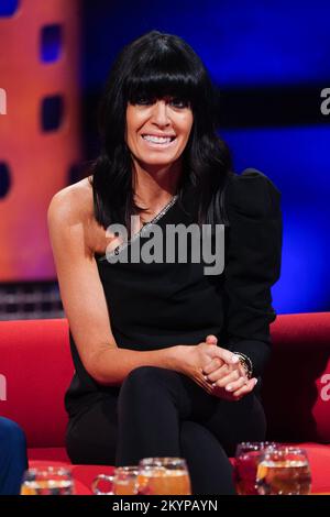 EDITORIAL USE ONLY Claudia Winkleman During The Filming For The Graham Norton Show At BBC