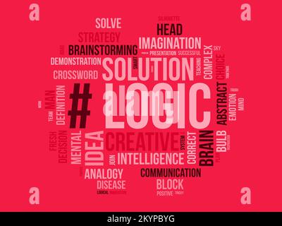 Logic Control Words Logic word cloud background. Educational awareness Vector illustration ...