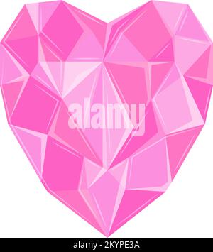 gemstone shaped heart Stock Vector