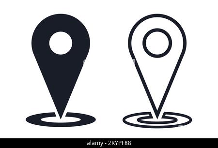 Map position marker and location pin vector illustration icon Stock Vector