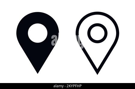 Location symbol map position pin vector illustration icon Stock Vector