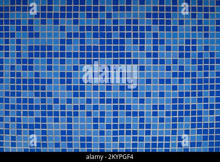 Blue tile square ceramic background. Texture of blue pattern Stock Photo