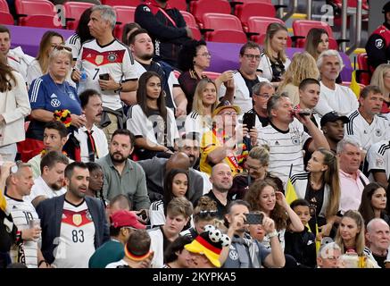 Qatar, 01/12/2022, GER fans Costa Rica (CRC) - Germany (GER), group phase group E, 3rd matchday, Al-Bayt Stadium in Al-Khor, on December 1st, 2022, Football World Cup 2022 in Qatar from November 20th. - 18.12.2022 Stock Photo