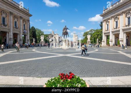 Piazza del Campidoglio, Central Rome, Rome (Roma), Lazio Region, Italy Stock Photo